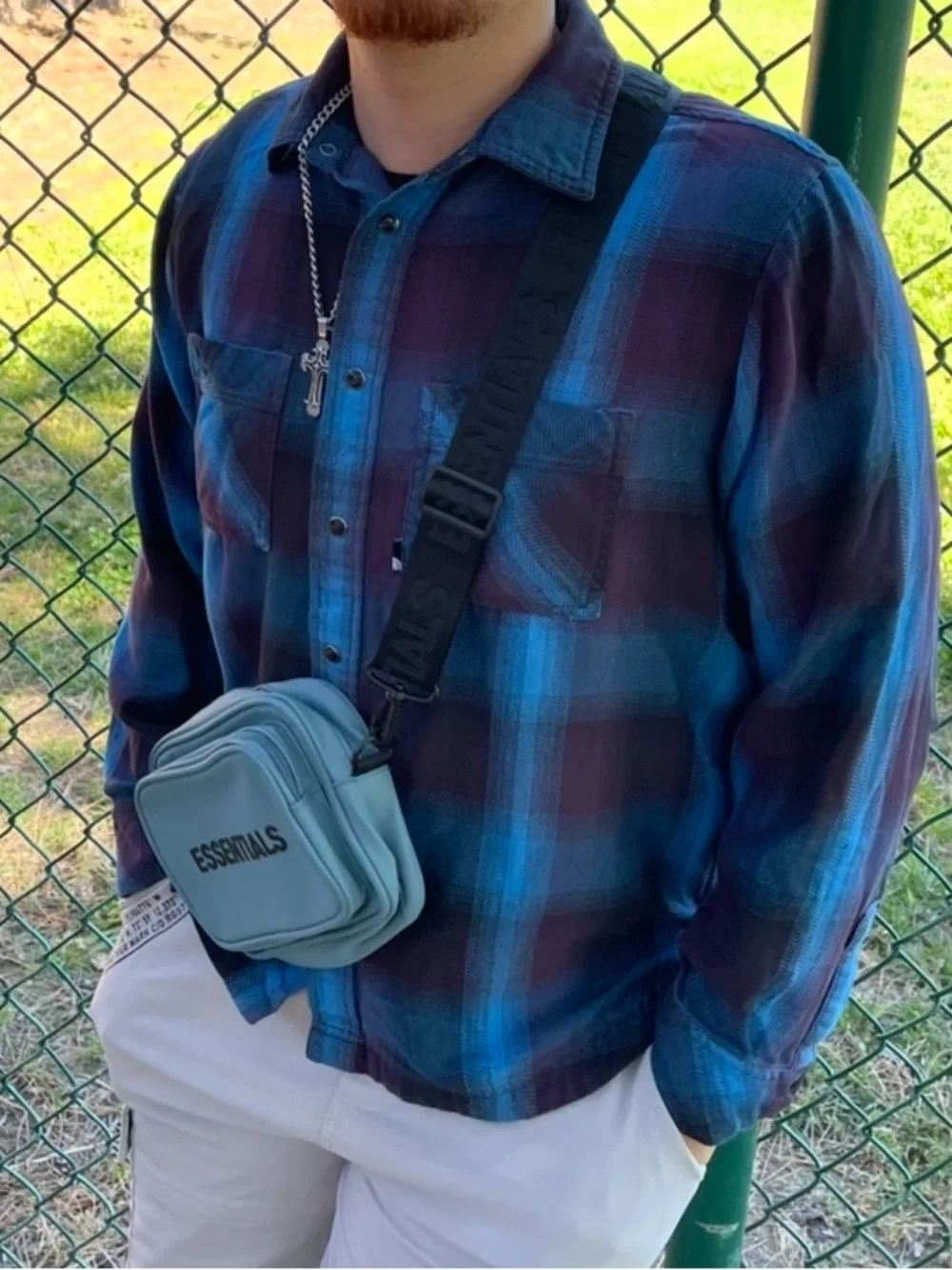 THE NORTH FACE MEN LONG SLEEVE BUTTON DOWN FLANNEL SHIRT CHECK PLAID peacock gym